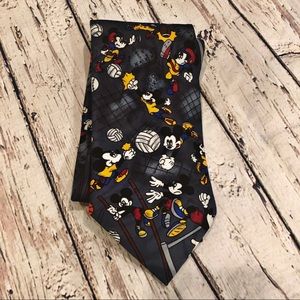 Disney Vintage Mickey Mouse Athlete Sports Tie